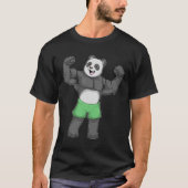Panda als Bodybuilder an der Bodybuilding T-Shirt (Vorderseite)