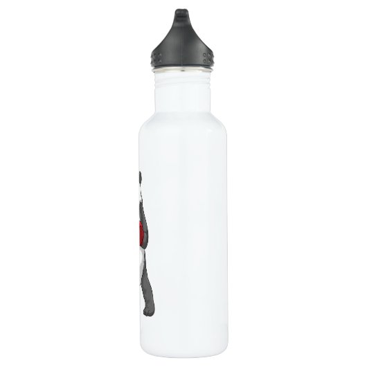 Panda als Boxer mit Boxhandschuhen Edelstahlflasche (Rechts)