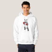 Panda als Boxer mit Boxhandschuhen Hoodie (Vorne ganz)