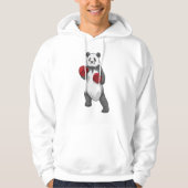 Panda als Boxer mit Boxhandschuhen Hoodie (Vorderseite)