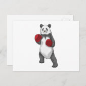 Panda als Boxer mit Boxhandschuhen Postkarte (Vorne/Hinten)