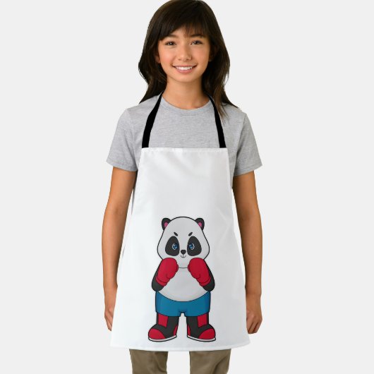 Panda als Boxer mit Boxhandschuhen Schürze (Insitu)