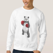 Panda als Boxer mit Boxhandschuhen Sweatshirt (Vorderseite)