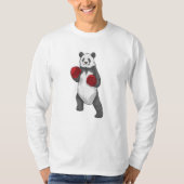 Panda als Boxer mit Boxhandschuhen T-Shirt (Vorderseite)