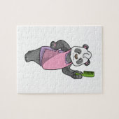 Panda als Friseur mit Kamm Puzzle (Horizontal)