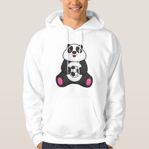 Panda als Fußballspieler mit Fußball Hoodie