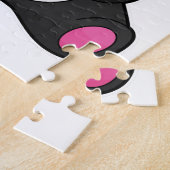 Panda als Fußballspieler mit Fußball Puzzle (Seite)