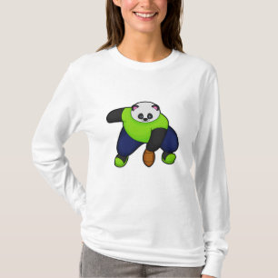 Panda als Fußballspieler mit Fußball T-Shirt