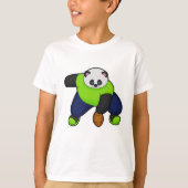 Panda als Fußballspieler mit Fußball T-Shirt (Vorderseite)