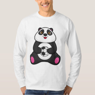 Panda als Fußballspieler mit Fußball T-Shirt