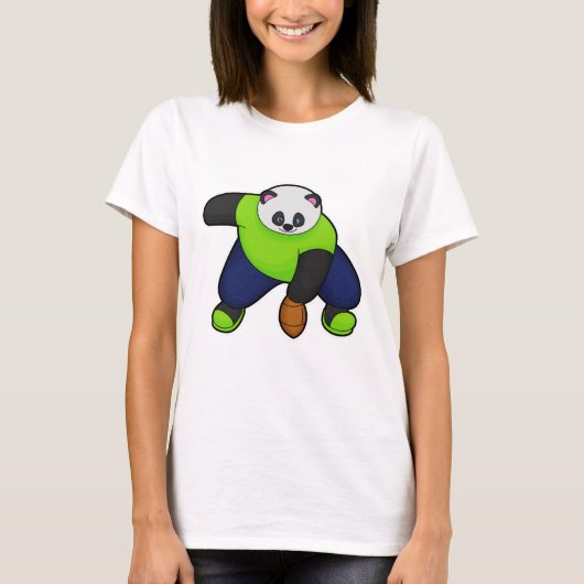 Panda als Fußballspieler mit Fußball T-Shirt (Vorderseite)