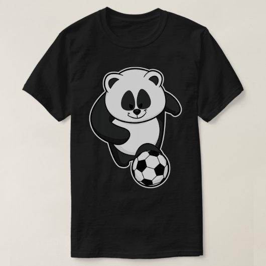 Panda als Fußballspieler T-Shirt (Design vorne)