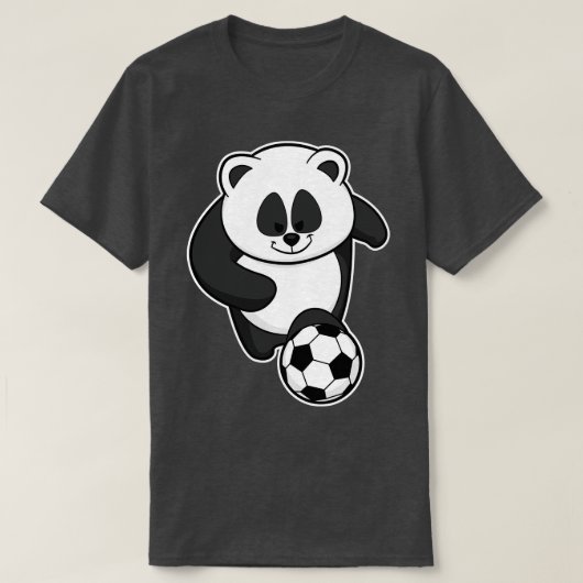 Panda als Fußballspieler T-Shirt (Design vorne)