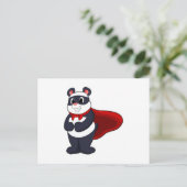 Panda als Held mit Mask & Cape Postkarte (Stehend Vorderseite)