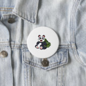 Panda als Hiker mit Rucksack Button (Beispiel)