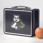 Panda als Hiker mit Rucksack Metall Brotdose (Beispiel)
