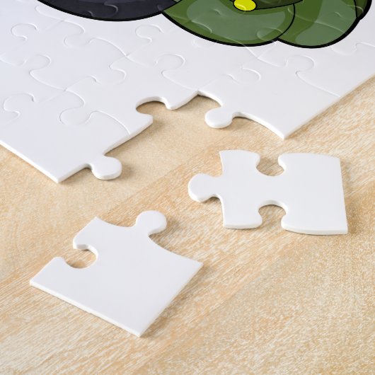 Panda als Hiker mit Rucksack Puzzle (Seite)