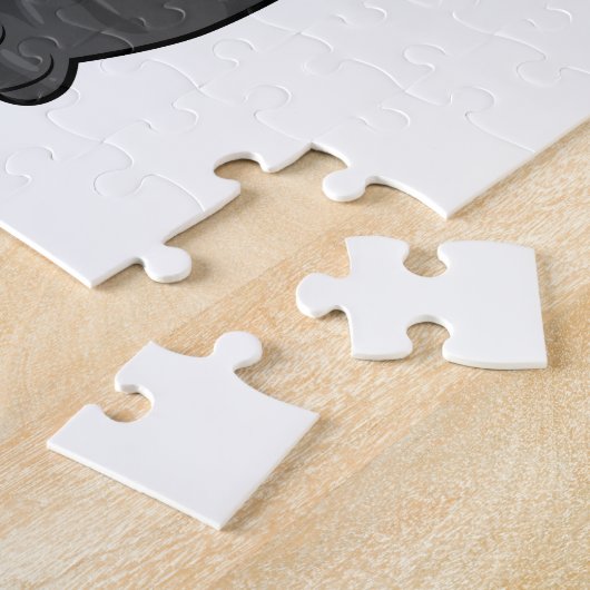 Panda als Hiker mit Rucksack Puzzle (Seite)