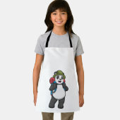 Panda als Hiker mit Rucksack Schürze (Insitu)