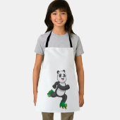 Panda als Inline-Skater mit Roller-Skaten Schürze (Insitu)