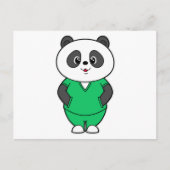 Panda als Krankenschwester mit Smock Postkarte (Vorderseite)