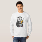 Panda als Krankenschwester mit Spritze T-Shirt (Vorne ganz)