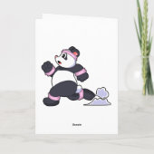 Panda als Läufer beim Laufen Karte (Rückseite)