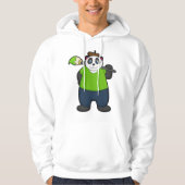 Panda als Maler mit Pinsel Hoodie (Vorderseite)