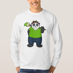 Panda als Maler mit Pinsel T-Shirt