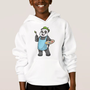 Panda als Maler mit Pinsel und Farbe Hoodie