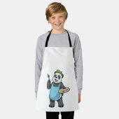 Panda als Maler mit Pinsel und Farbe Schürze (Getragen)