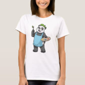 Panda als Maler mit Pinsel und Farbe T-Shirt (Vorderseite)