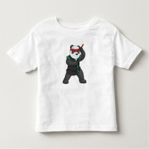 Panda als Ninja in Kostüm Kleinkind T-shirt