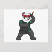 Panda als Ninja in Kostüm Postkarte (Vorderseite)