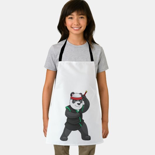 Panda als Ninja in Kostüm Schürze (Insitu)