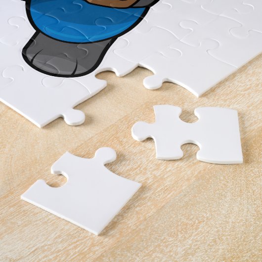 Panda als Polizeibeamter mit Polizeihelm Puzzle (Seite)