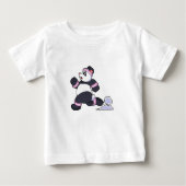 Panda als Runner beim Laufen Baby T-shirt (Vorderseite)