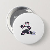 Panda als Runner beim Laufen Button (Vorne & Hinten)