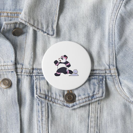 Panda als Runner beim Laufen Button (Beispiel)