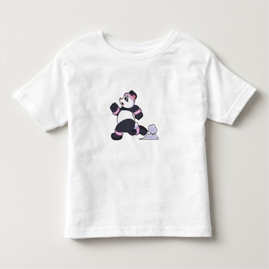 Panda als Runner beim Laufen Kleinkind T-shirt (Vorderseite)