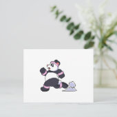 Panda als Runner beim Laufen Postkarte (Stehend Vorderseite)