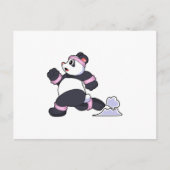 Panda als Runner beim Laufen Postkarte (Vorderseite)