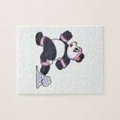 Panda als Runner beim Laufen Puzzle (Horizontal)
