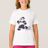 Panda als Runner beim Laufen T-Shirt (Vorderseite)