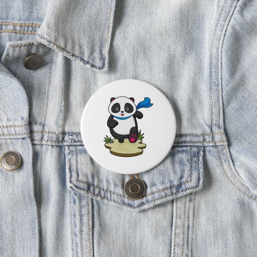 Panda als Runner mit Scarf Button (Beispiel)