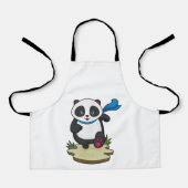 Panda als Runner mit Scarf Schürze (Vorderseite)