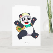Panda als Schüler Karte (Rückseite)