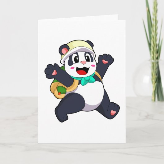 Panda als Schüler Karte (Vorderseite)