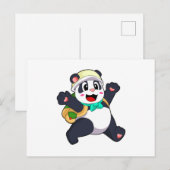 Panda als Schüler Postkarte (Vorne/Hinten)
