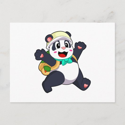 Panda als Schüler Postkarte (Vorderseite)